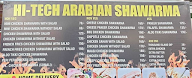 Hi-Tech Arabian Shawarma & Snacks menu 1