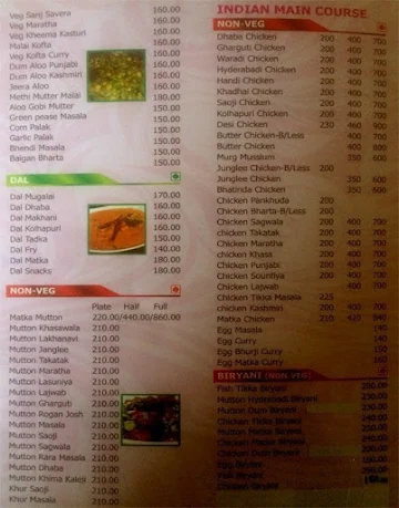 Maharaj Bag Lawn menu 