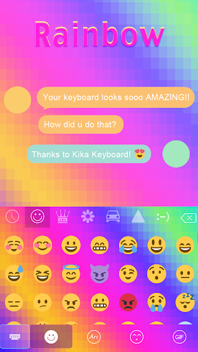 Rainbow Emoji Ikeyboard Theme