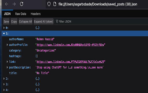 LinkedIn Saved Posts Viewer screenshot 4