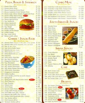 Pummy's Food Zone menu 