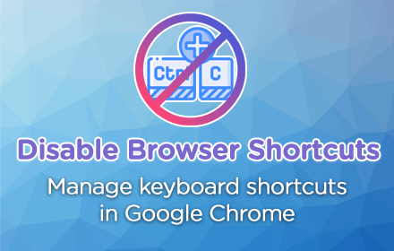 Disable Browser Shortcuts small promo image