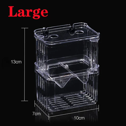 Aquarium Fish Breeder Box High Clear Double Hatching Incubator Hatchery Isolator Breeding Isolation Box Fish Tank Turtle