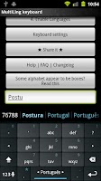 Portuguese Keyboard Plugin Screenshot