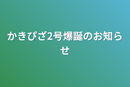 かきぴざ2号爆誕のお知らせ