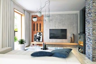 Aranżacja wnętrz 3 domu Głuszec III z garażem 1-st. szeregówka A-SZ