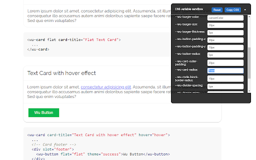 CSS Variable Sandbox