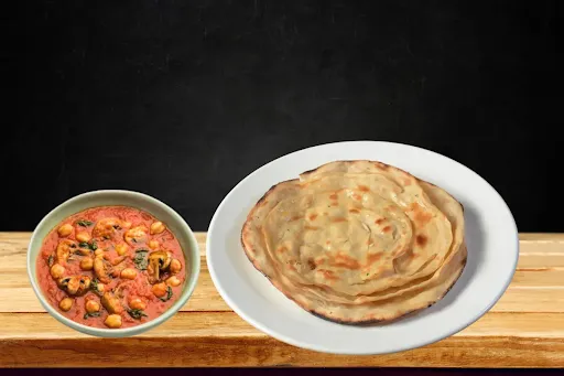 Mushroom With 2 Laccha Paratha Tawa Mini Meal