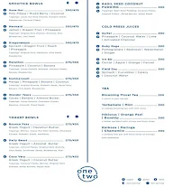 One Two Cafe menu 1