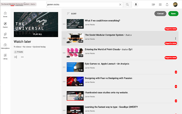 Fast YouTube Playlist Review chrome extension