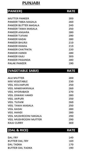 Curry Cafe menu 