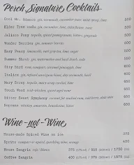 Perch Wine & Coffee Bar menu 1