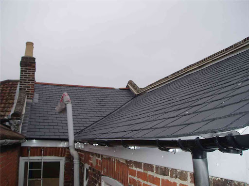 NEW NATURAL SLATE ROOF, FASCIAS, AND GUTTERING, PORTSMOUTH.
