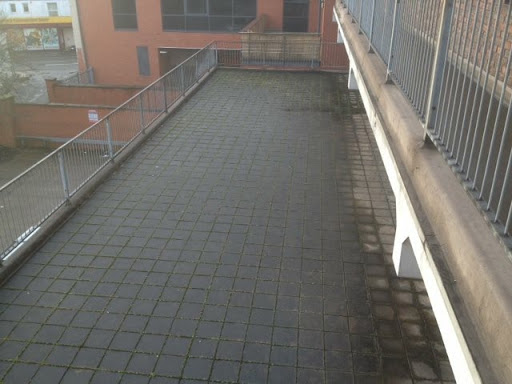 Difficult access, limited water supply hard clean at a block of flats