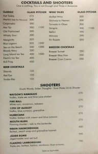 Standing Bar By Watson's menu 6