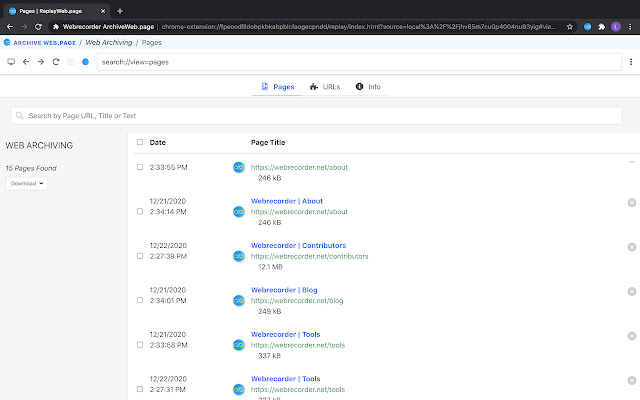 Webrecorder ArchiveWeb.page Preview image 1