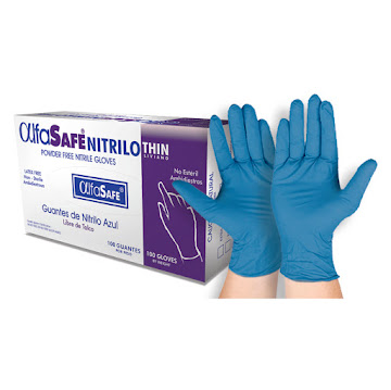 Guante Nitrilo Azul Thin Alfa Safe Talla S Caja x 100 und