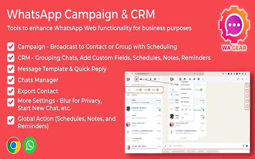 WA Gear - WhatsApp Campaign and CRM