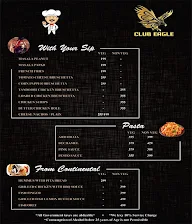 Club Eagle menu 3