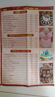 Erikas Cakes menu 3