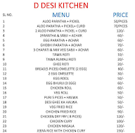 D Desi Kitchen menu 2