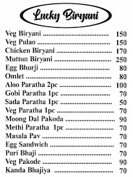 Lucky Biryani menu 1