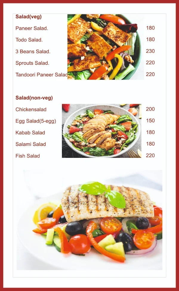 Post Workout Gym Diet Cafe menu 