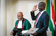 Ronald Lamola is sworn in by chief justice Mogoeng Mogoeng as  minister of justice, constitutional development &  correctional services. 