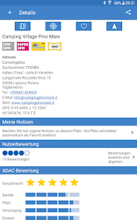 ADAC Camping / Stellplatz 2019 Screenshot