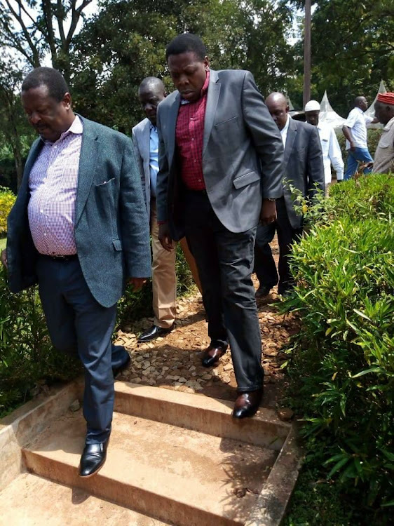 ANC Party leader Musalia Mudavadi and Devolution CS Eugene Wamalwa in Vihiga county