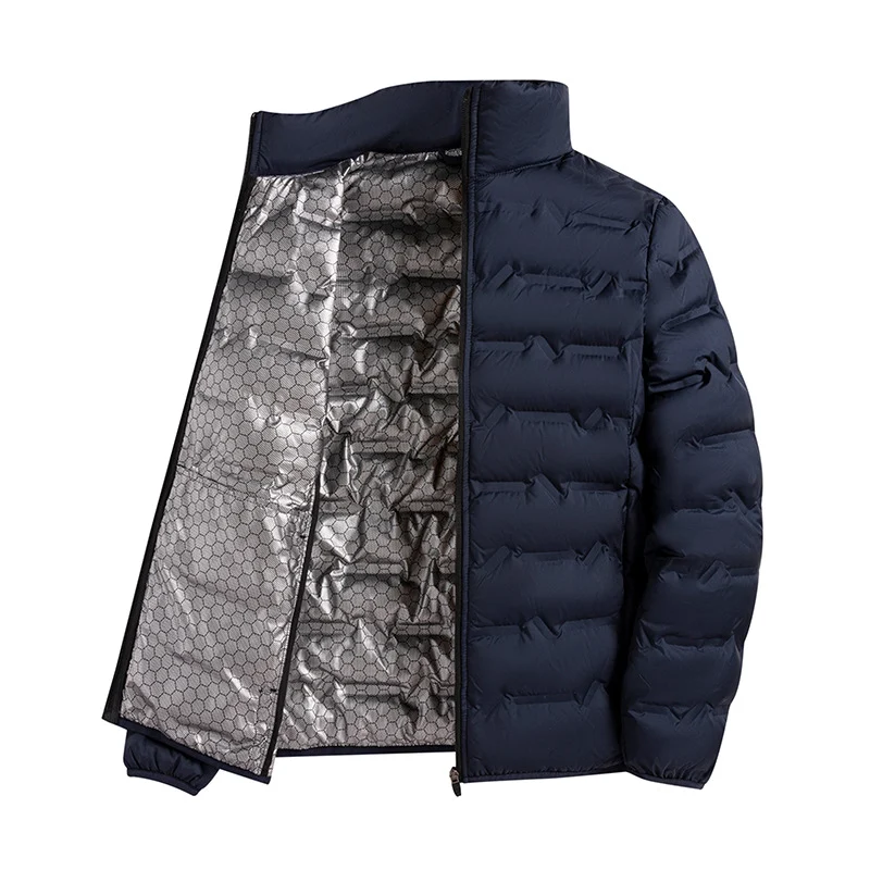 Chaqueta de plumón de pato blanco para hombre con material de grafeno, cálida y para ocio, perfecta para el invierno y el confort.