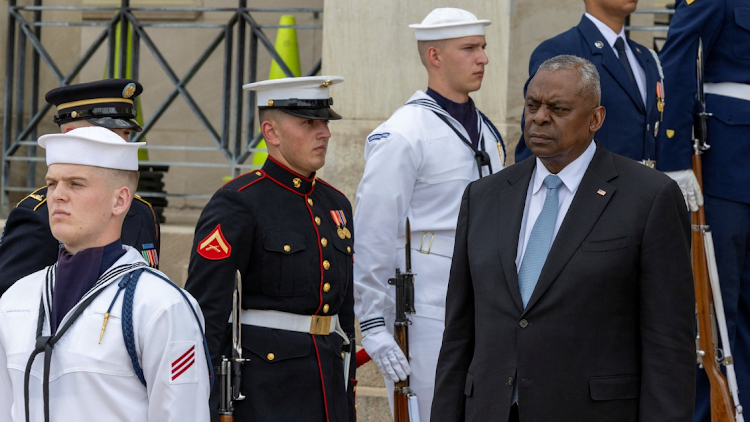US Secretary of Defense Lloyd Austin waits to meet Australian Deputy Prime Minister and Defense Minister Richard Marles at the Pentagon, during the 2024 Australia-US Ministerial Consultations in Washington, US, August 5, 2024.