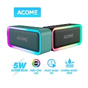 [Mã Elmall6 Giảm 6% Đơn 300K] Loa Bluetooth Acome A6 Công Suất 5W Hiệu Ứng Led Rgd Playtime 8H Chống Nước Ipx5