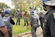 Andries Tatane after he had been shot by the police with rubber bullets in Ficksburg, in April 2011, during service delivery protests. He died on the way to hospital. File photo