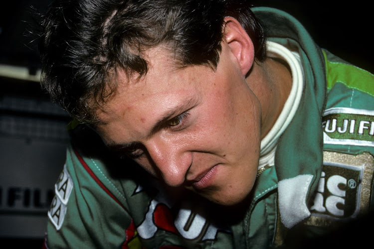 Michael Schumacher at his first Formula One race in Belgium on August 25 1991. Schumacher has been voted the most influential figure in the sport.