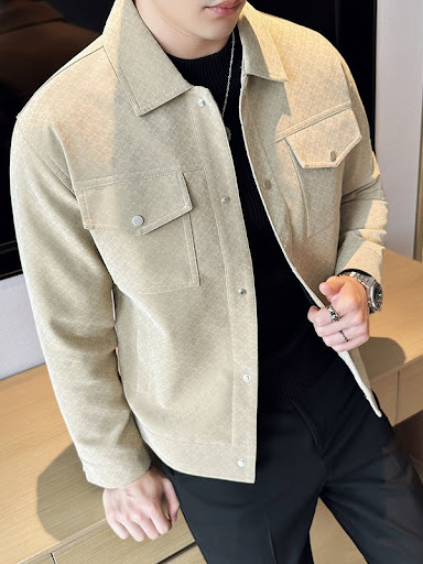 Title 3, Mens Lapel Short Multi Pocket Jacket
