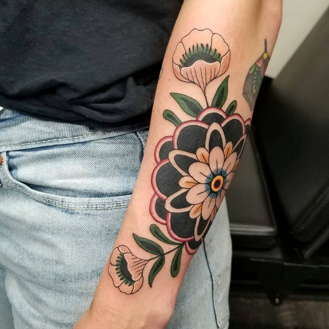 flower mandala tattoo