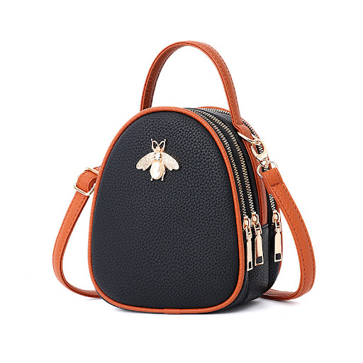 Title 7, Womens Shoulder Bag New Bee Mini Three-layer Z...
