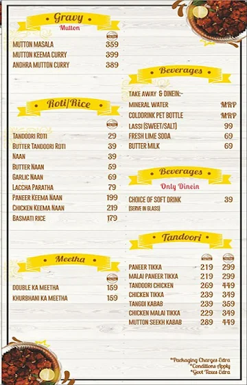 Bikkgane Biryani menu 