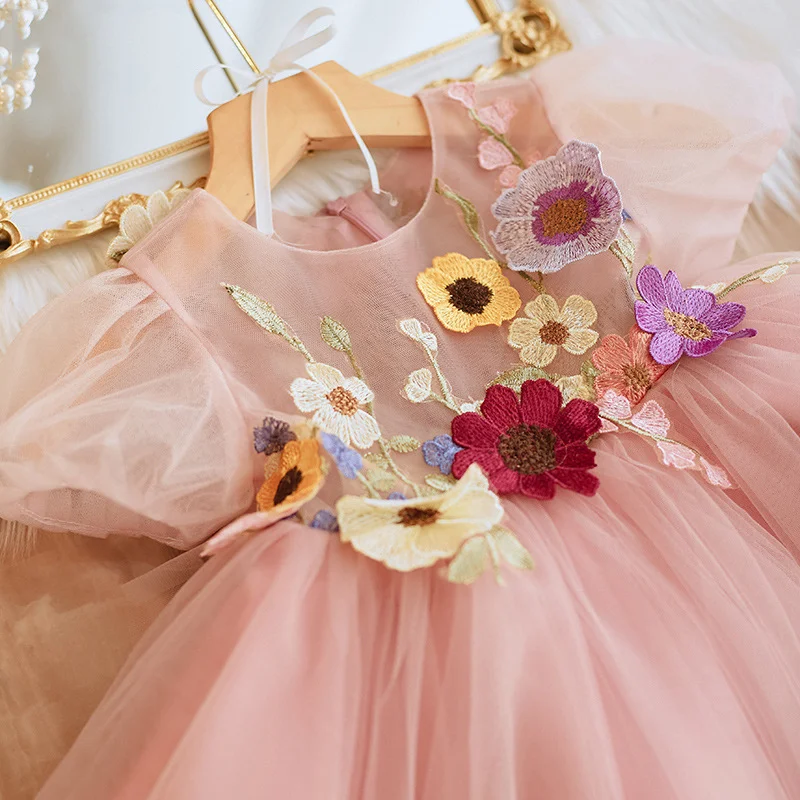 Robe Princesse Hôte de Piano Catwalk pour Bébé Fille – Idéale pour Performances, Élégance et Charme Enfantin.