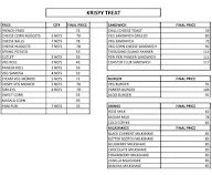 Krispy Treat menu 1