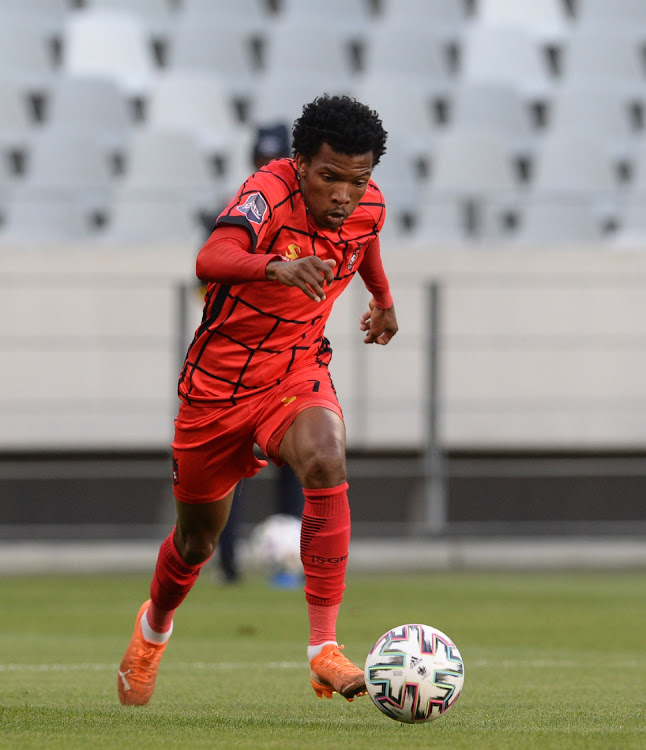 Shaune Mogaila of TS Galaxy during the DStv Premiership 2020/21 game between Cape Town City and TS Galaxy.