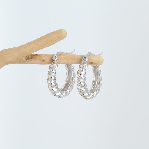 Title 5, Womens Sterling Silver Twist Earrings Enhance ...