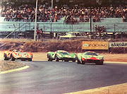 A Ford Mirage (a reworked GT40) leads a Ferrari P3 and a P4 through Kyalami’s Crowthorne bend in 1968. Picture: GARY KEGEL