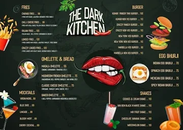 The Dark Kitchen menu 