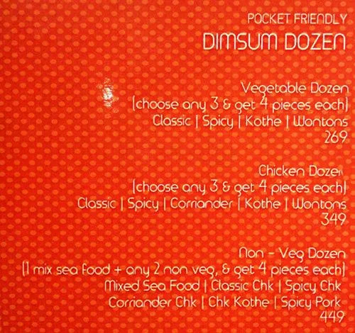 Orange Chopstick menu 