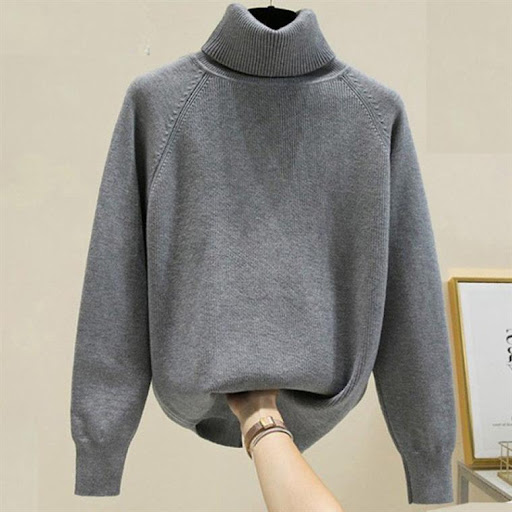 Title 2, Turtleneck Women Sweater Winter Warm Female Jumper