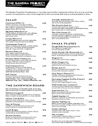 The Bandra Project by PizzaExpress menu 6