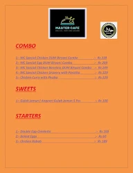 Master Cafe menu 1