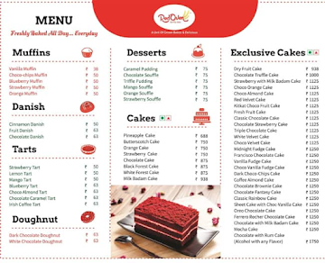 Red Oven menu 